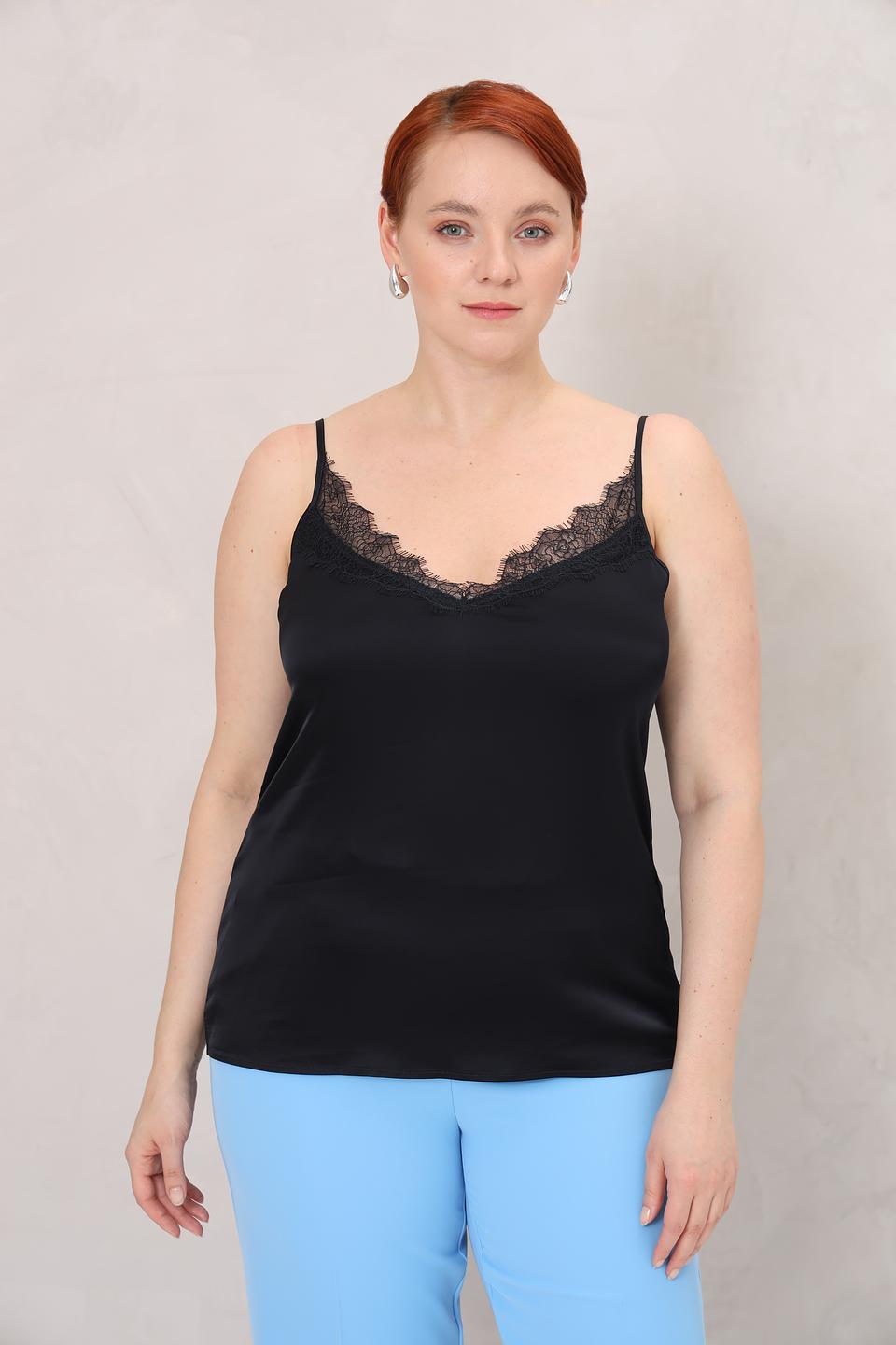 Топ Gerry Weber с кружевом чёрный