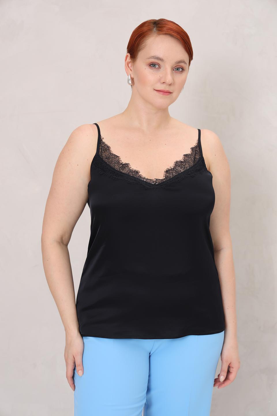 Топ Gerry Weber с кружевом чёрный