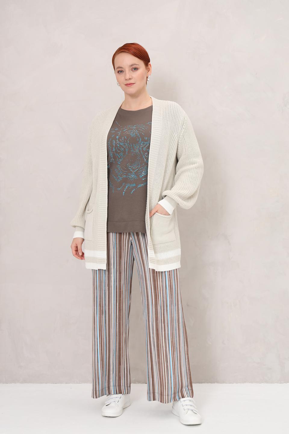 Жакет Frapp вязаный бежевый