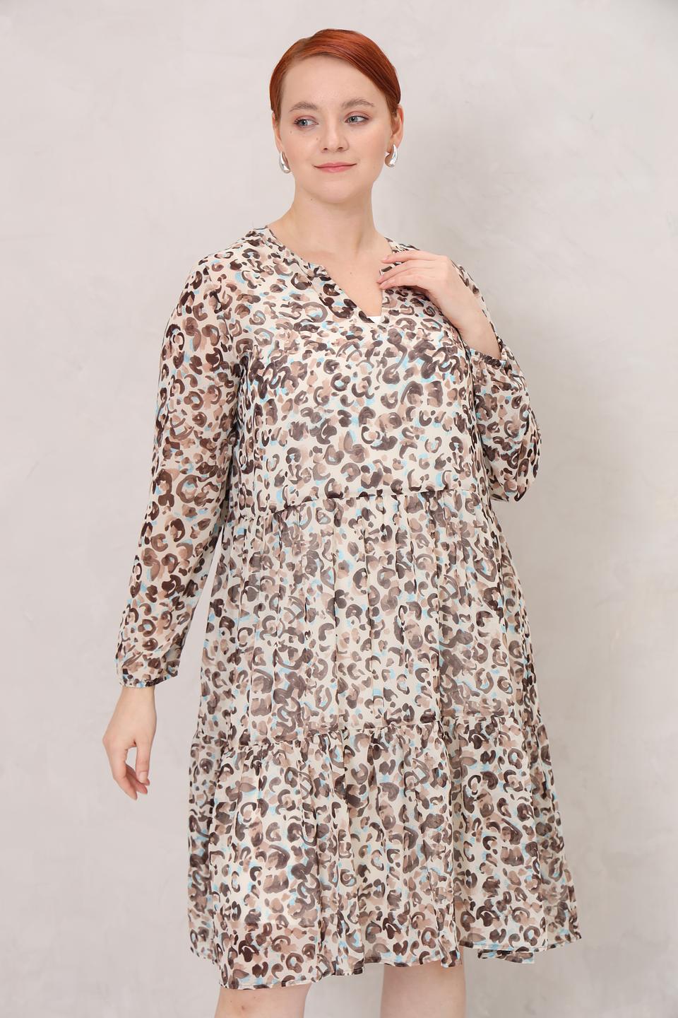 Платье Frapp с леопардовым принтом