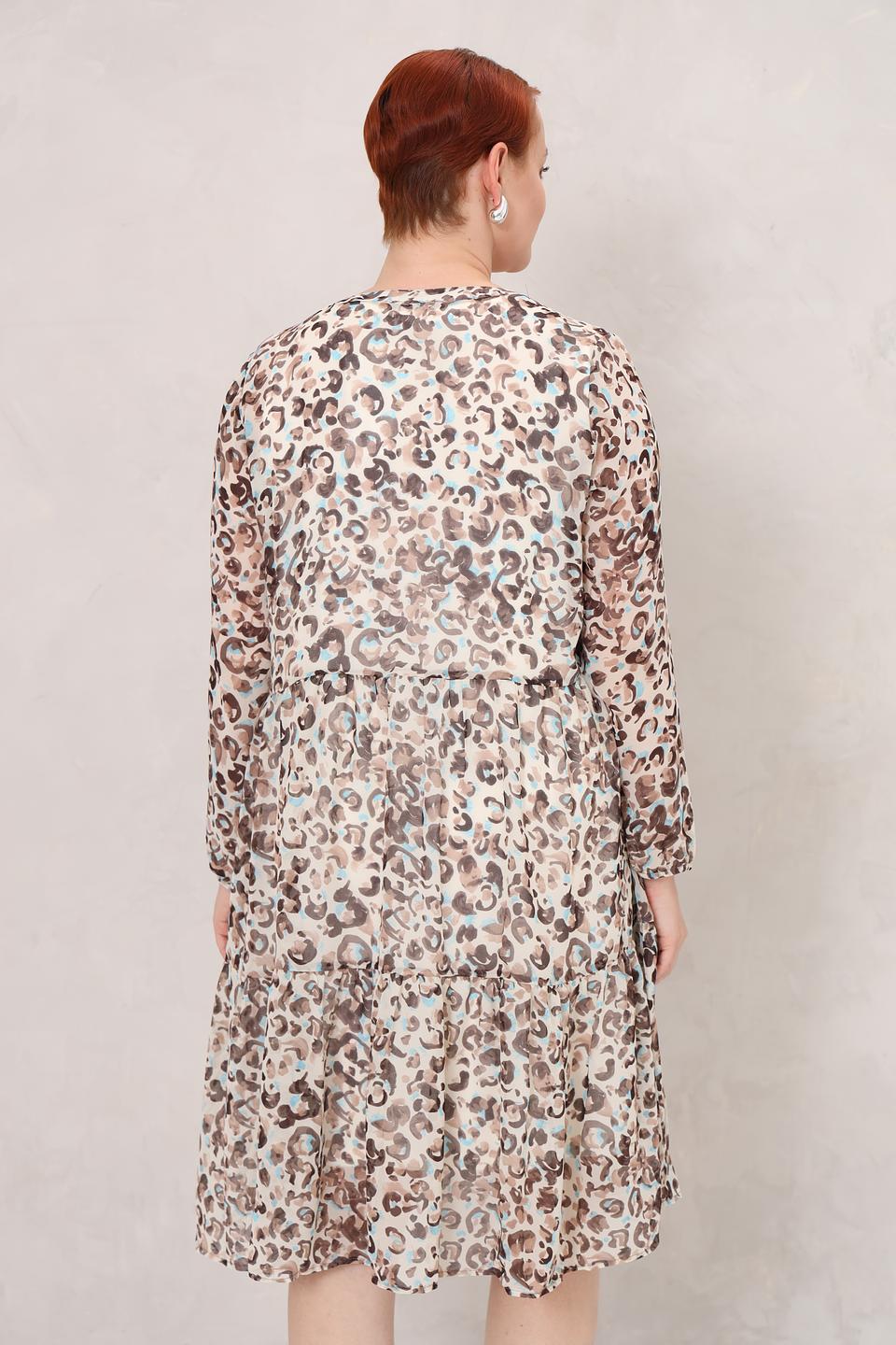 Платье Frapp с леопардовым принтом