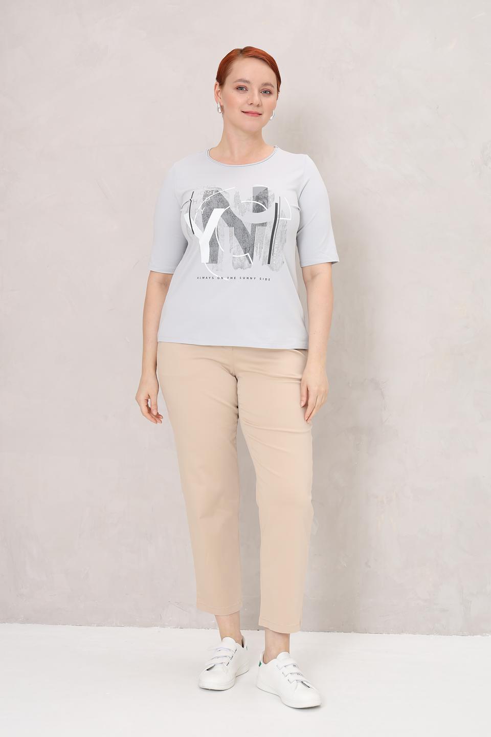 Футболка Rabe collection серая с принтом