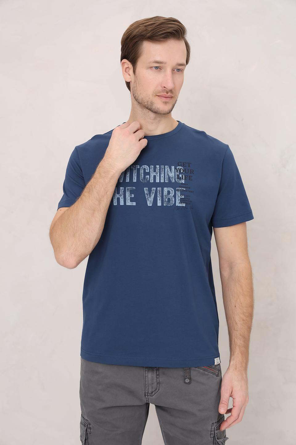 Футболка Lerros с принтом синяя