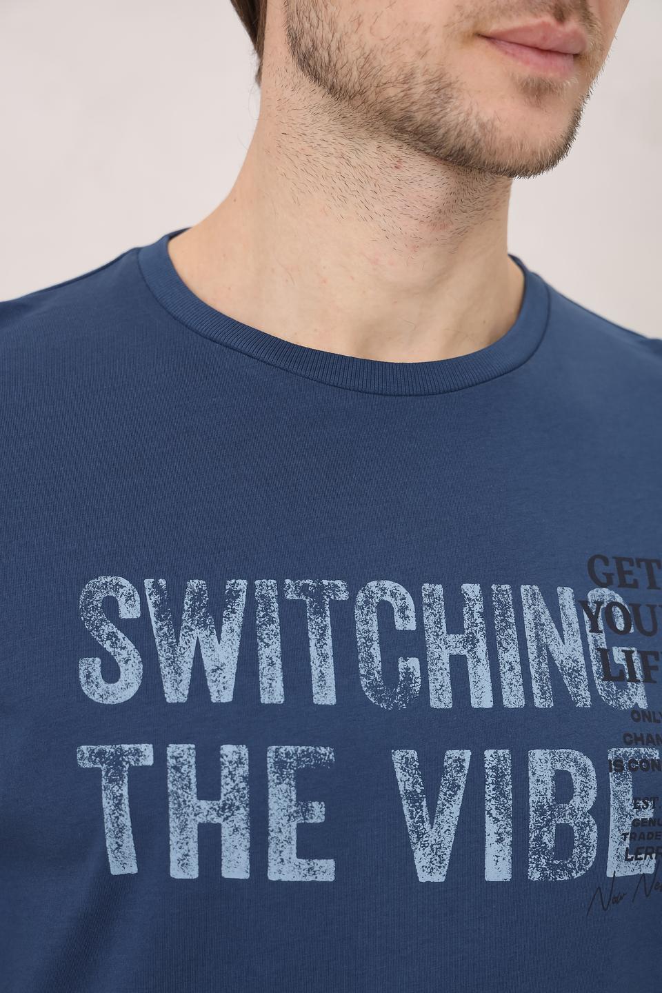 Футболка Lerros с принтом синяя