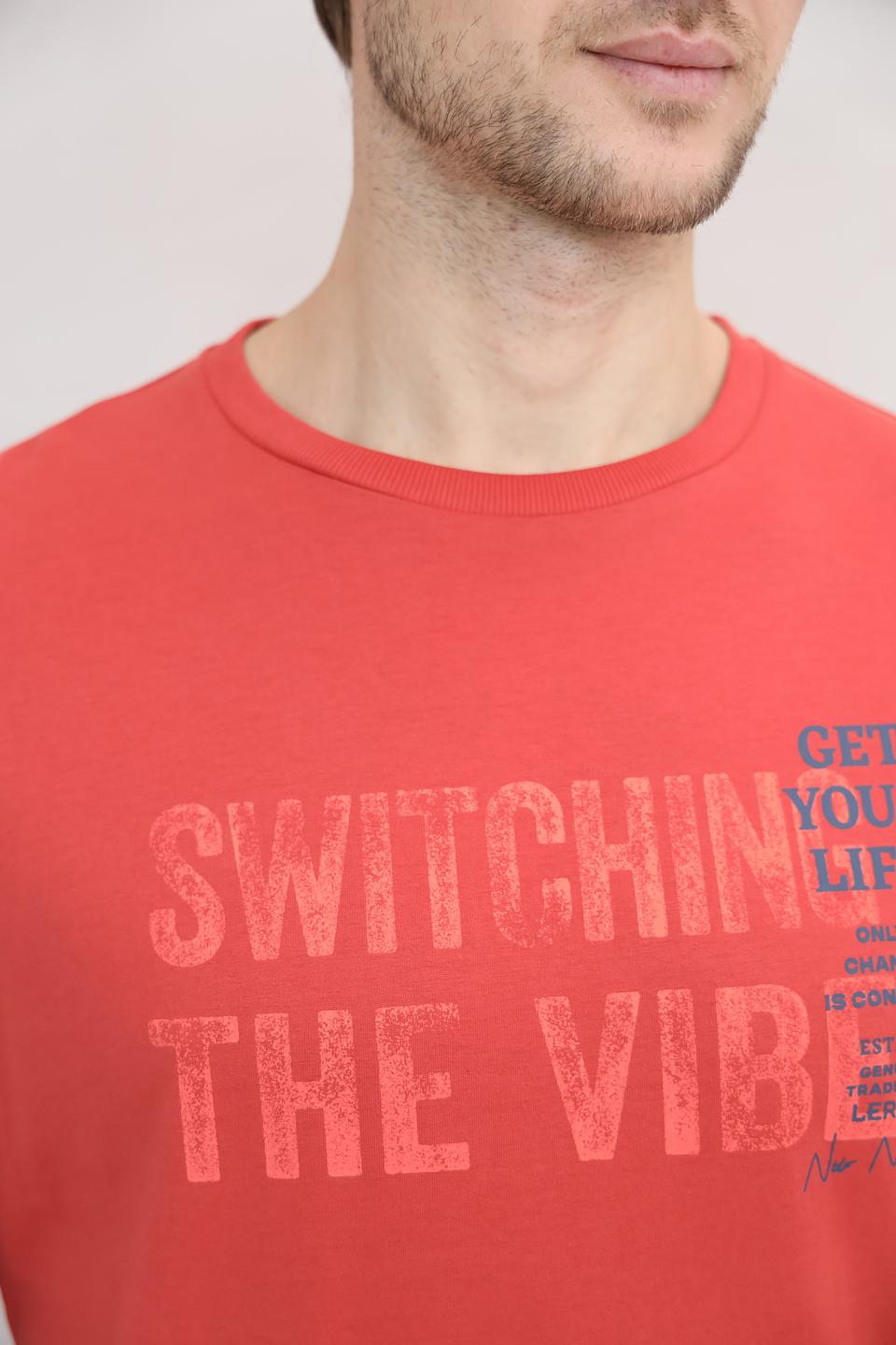 Футболка Lerros с принтом красный