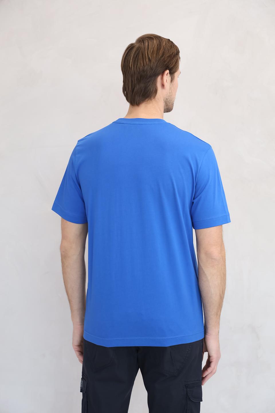 Футболка Tom Tailor синяя с принтом