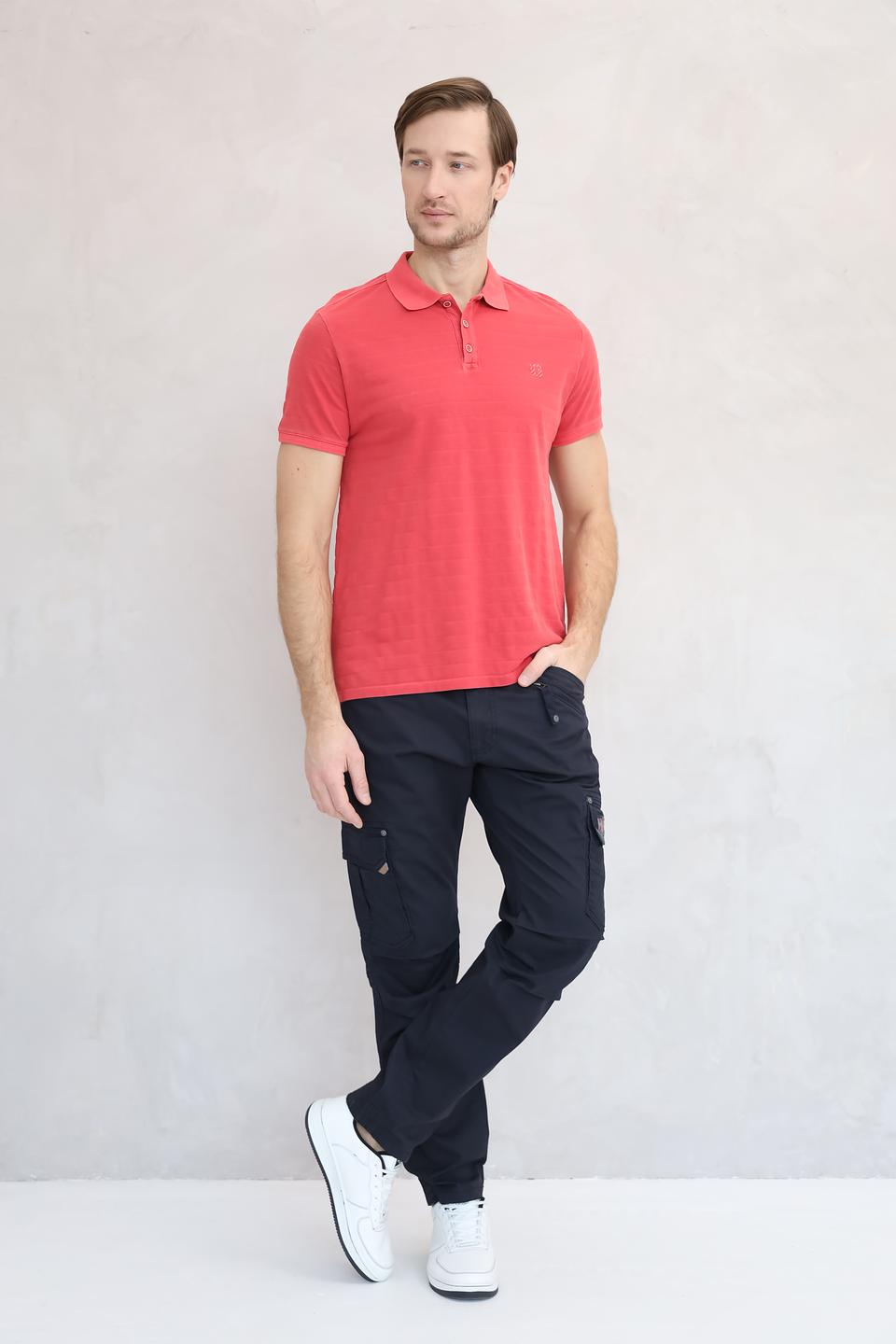 Поло Time Zone, кораллового цвета
