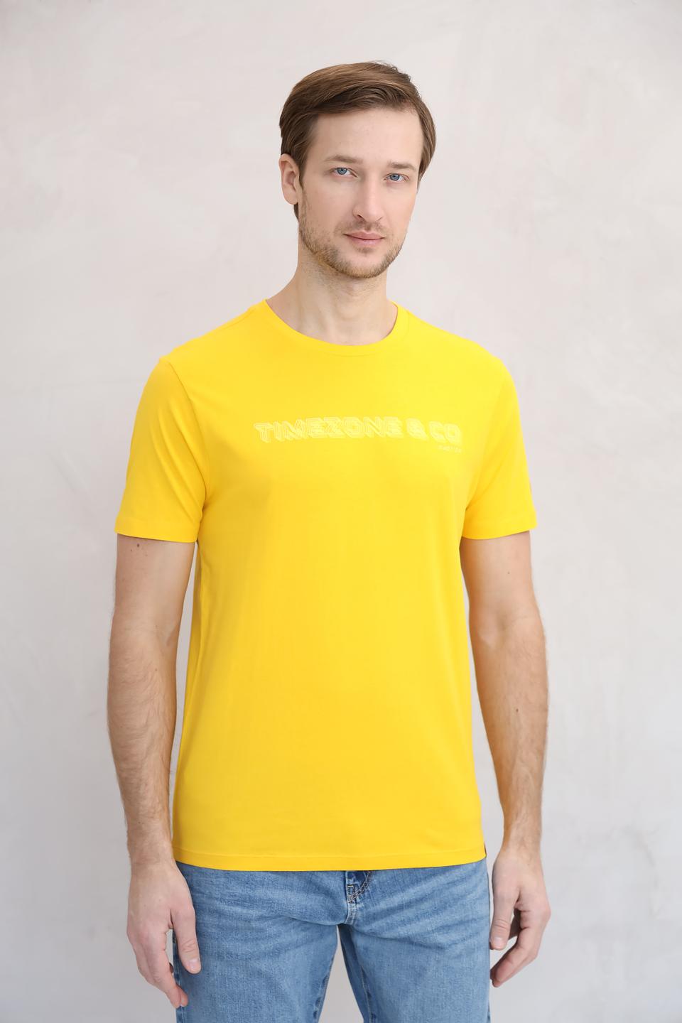 Футболка Time Zone с логотипом жёлтая
