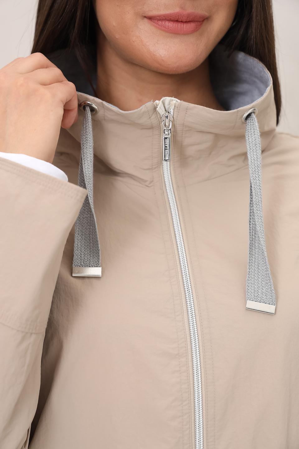 Плащ White Label с капюшоном бежевый