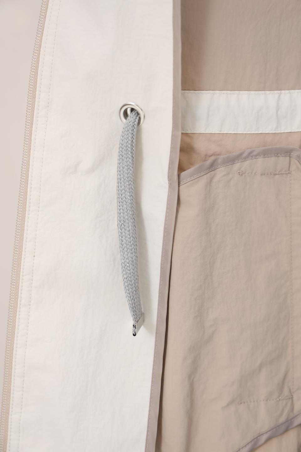 Плащ White Label с капюшоном бежевый