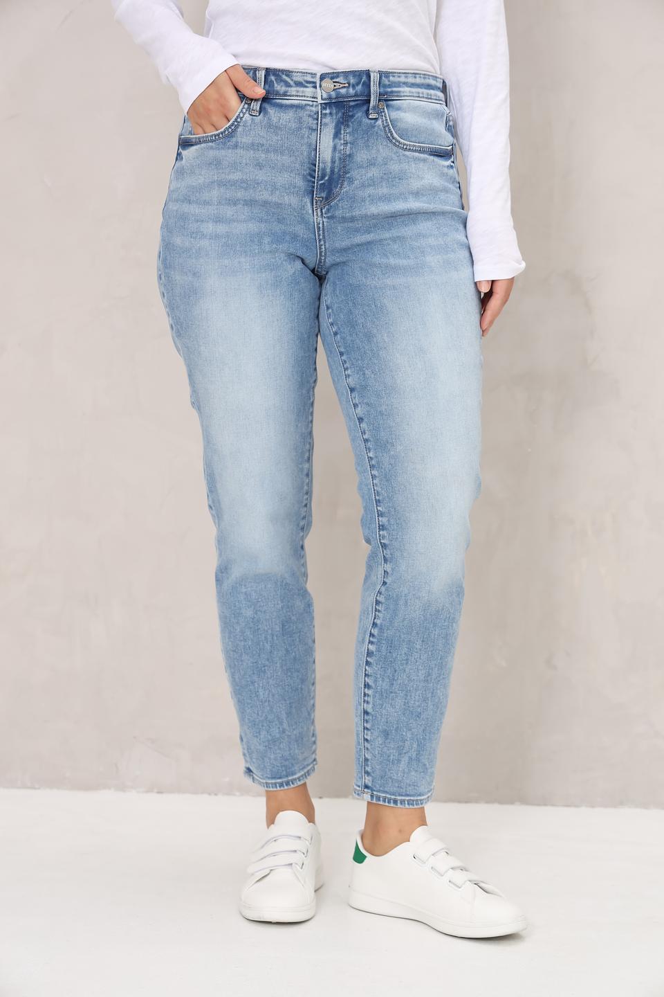 Джинсы NYDJ голубые с потертостями