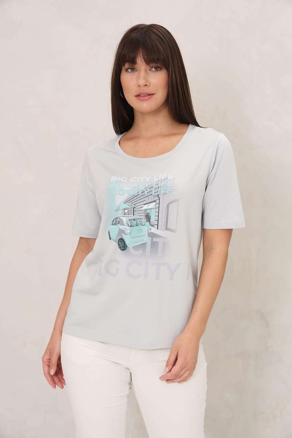 Футболка Monari с принтом голубой