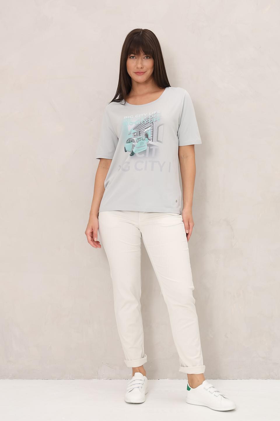 Футболка Monari с принтом голубой