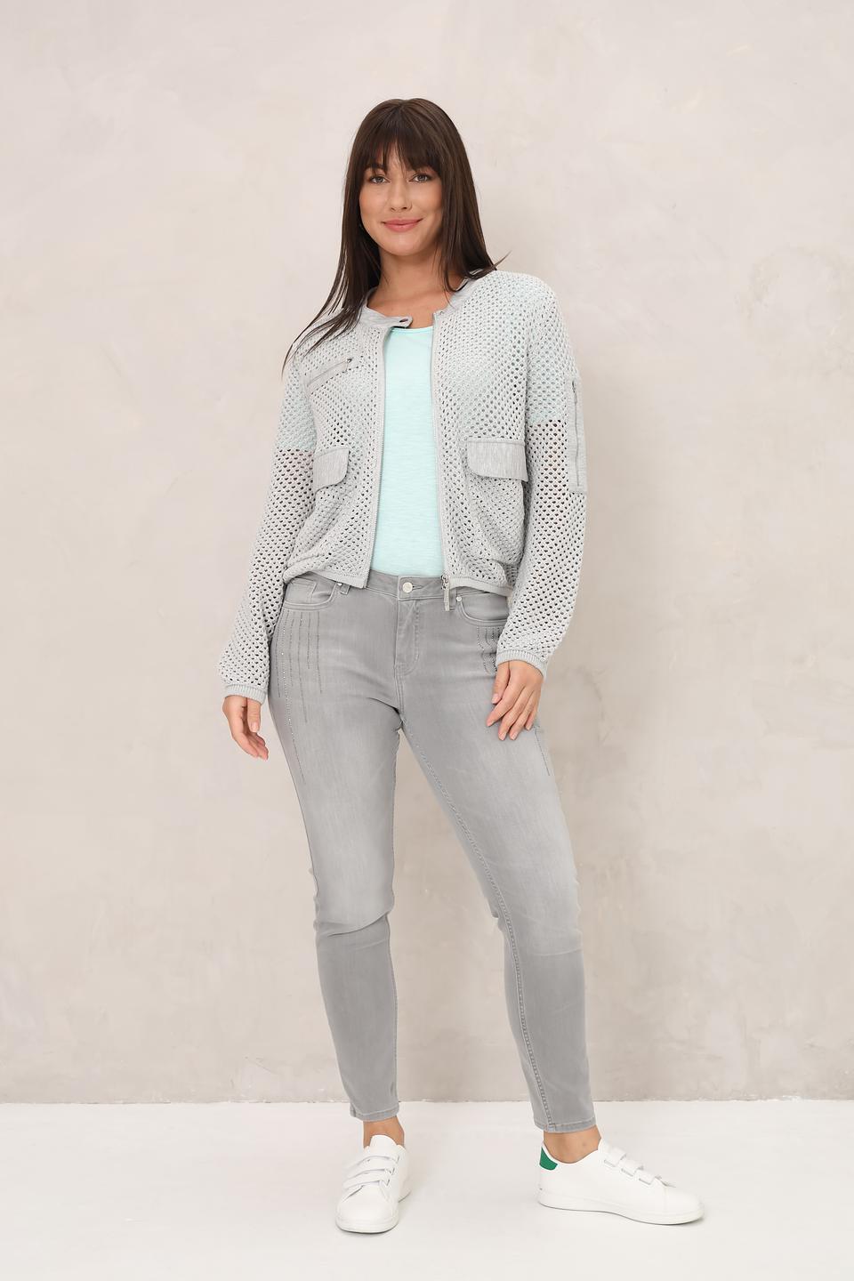 Джинсы Monari серые с декором