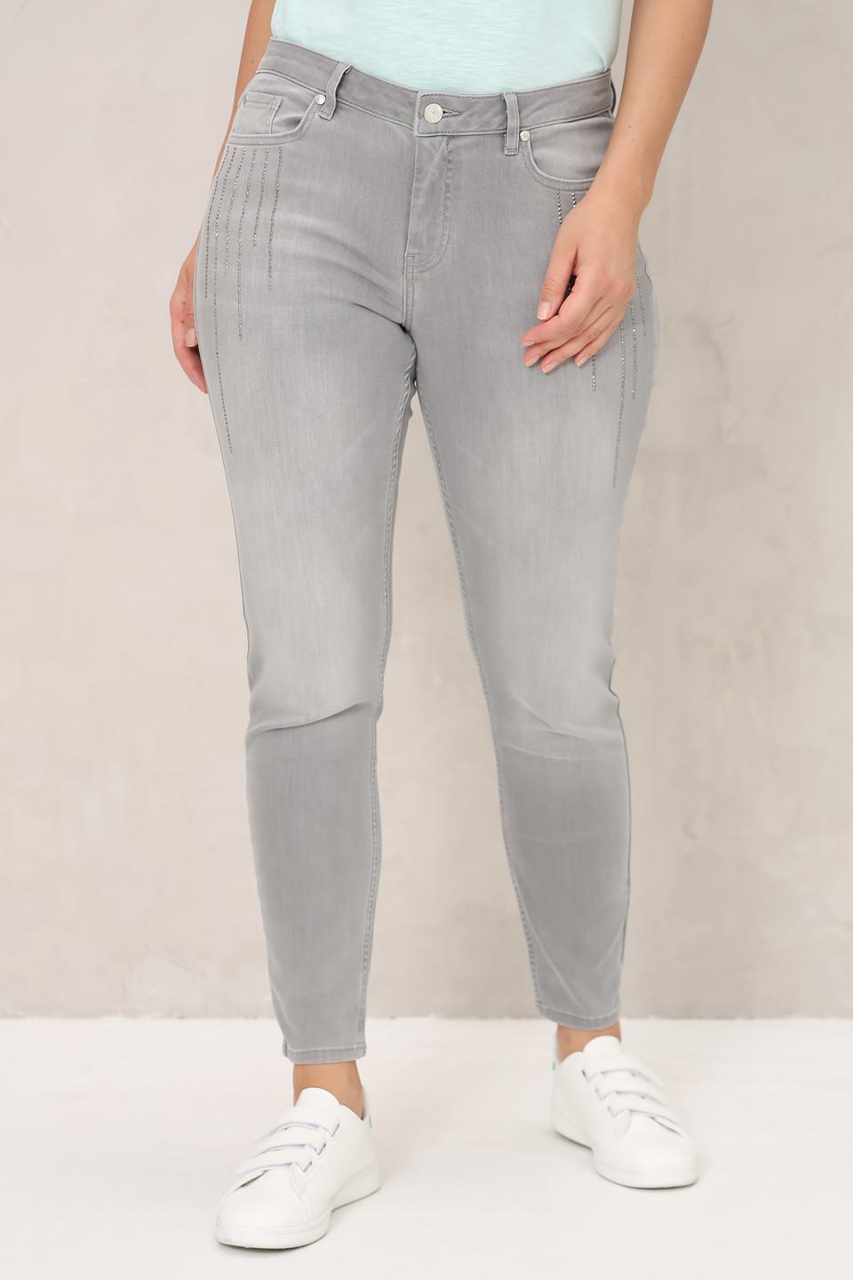 Джинсы Monari серые с декором