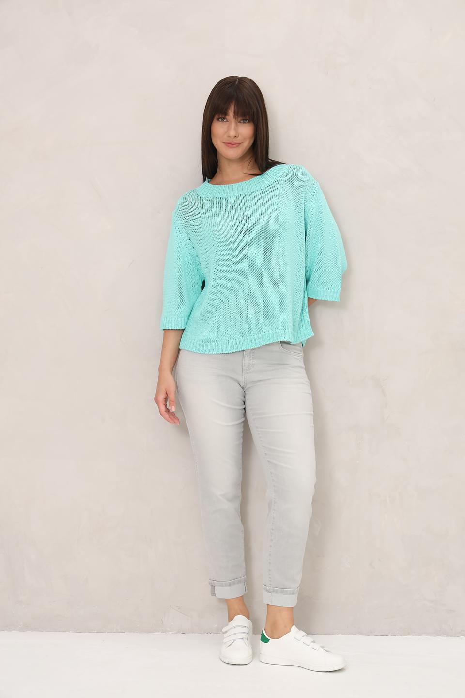 Пуловер Monari мятный с 3/4 рукавом