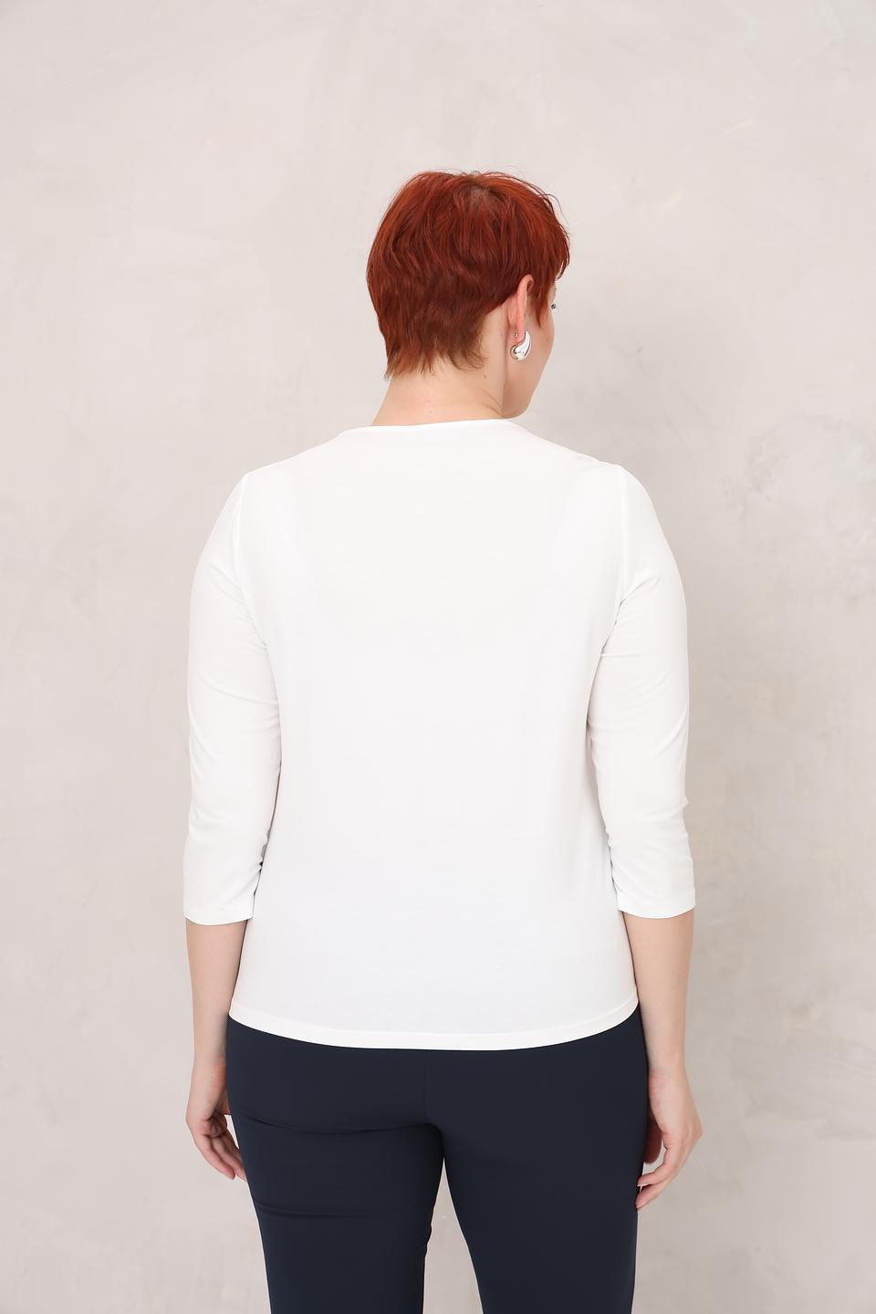 Блуза Frank Walder белая V-образный вырез