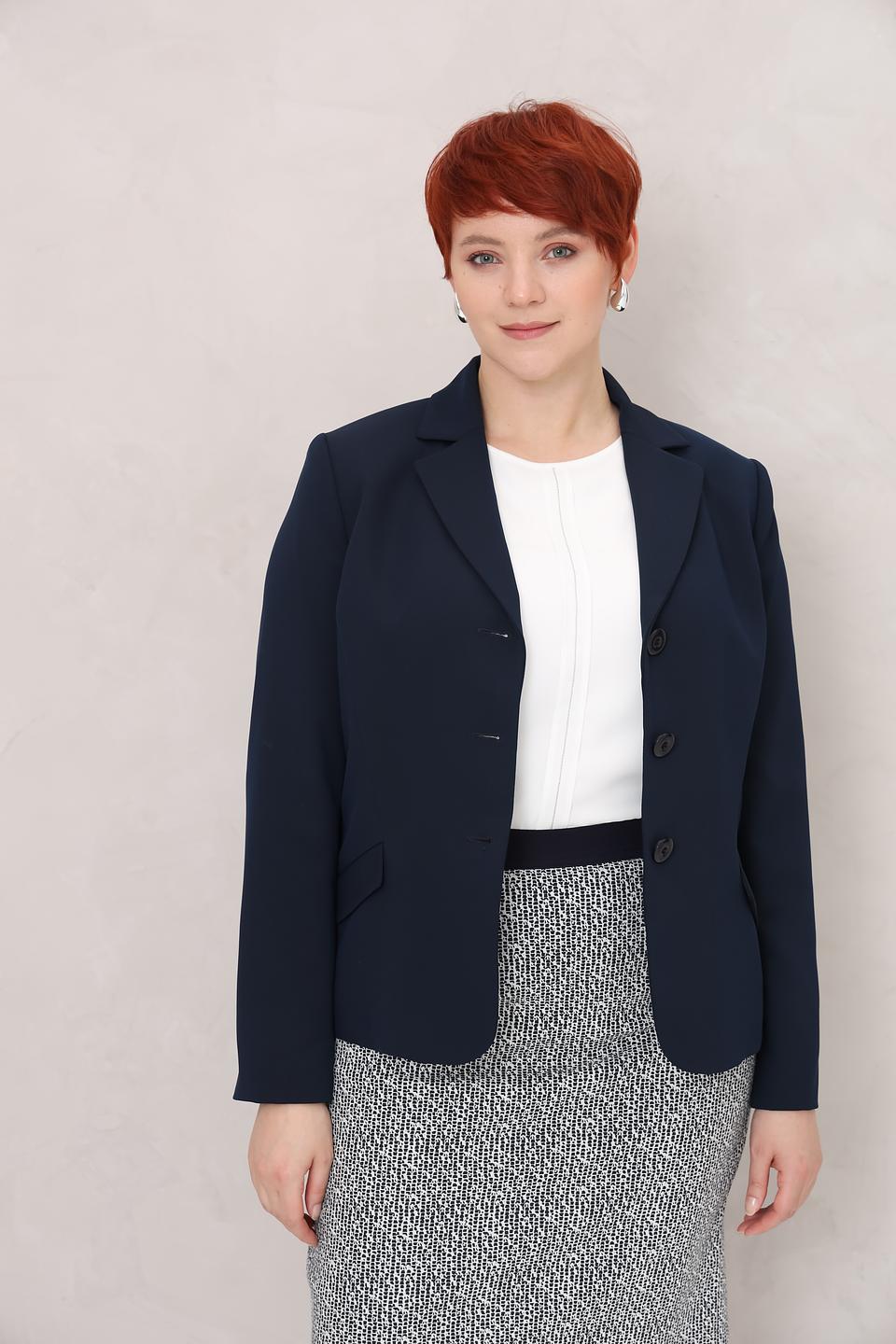 Жакет Frank Walder приталенный темно-синий