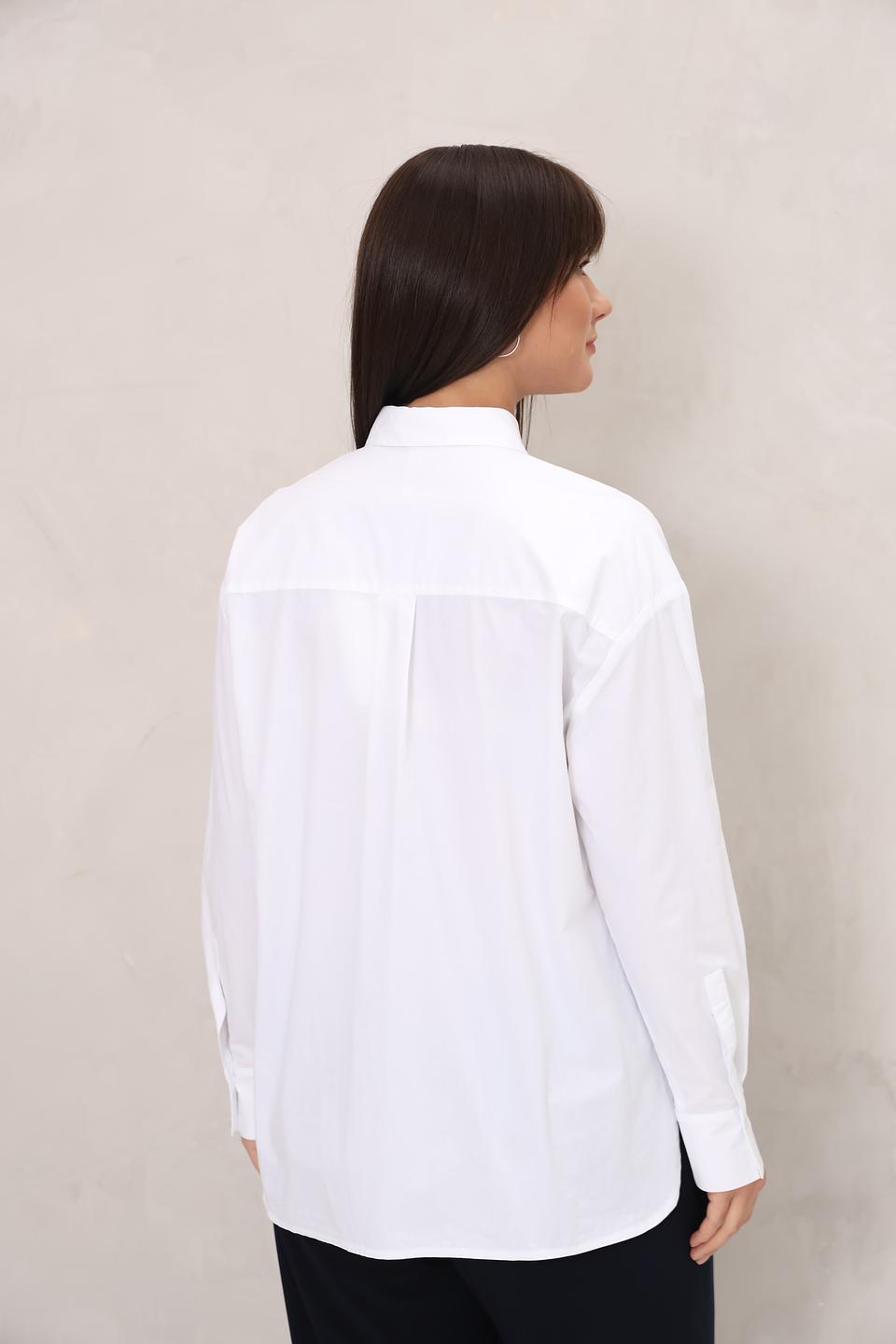 Рубашка Toni collection белая с карманами