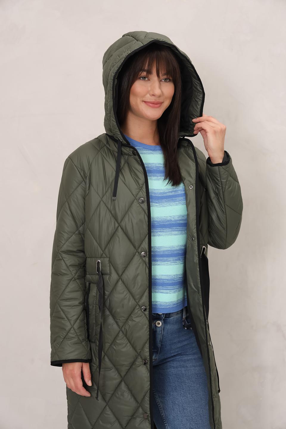 Пальто Electra style стеганое хаки