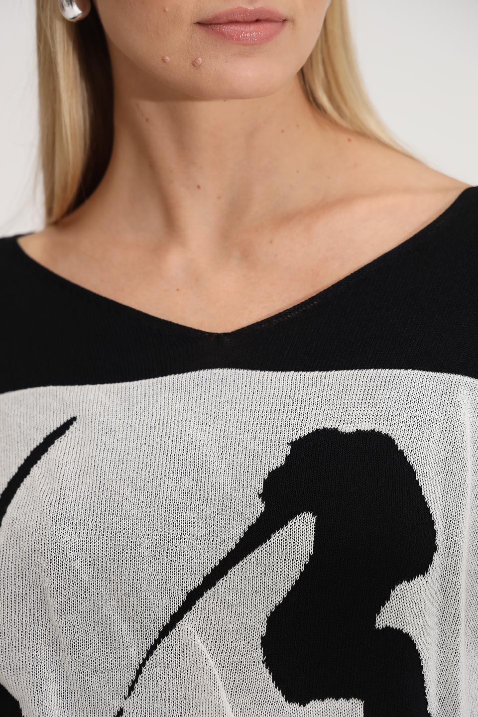 Пуловер Annette Gortz с принтом чёрный