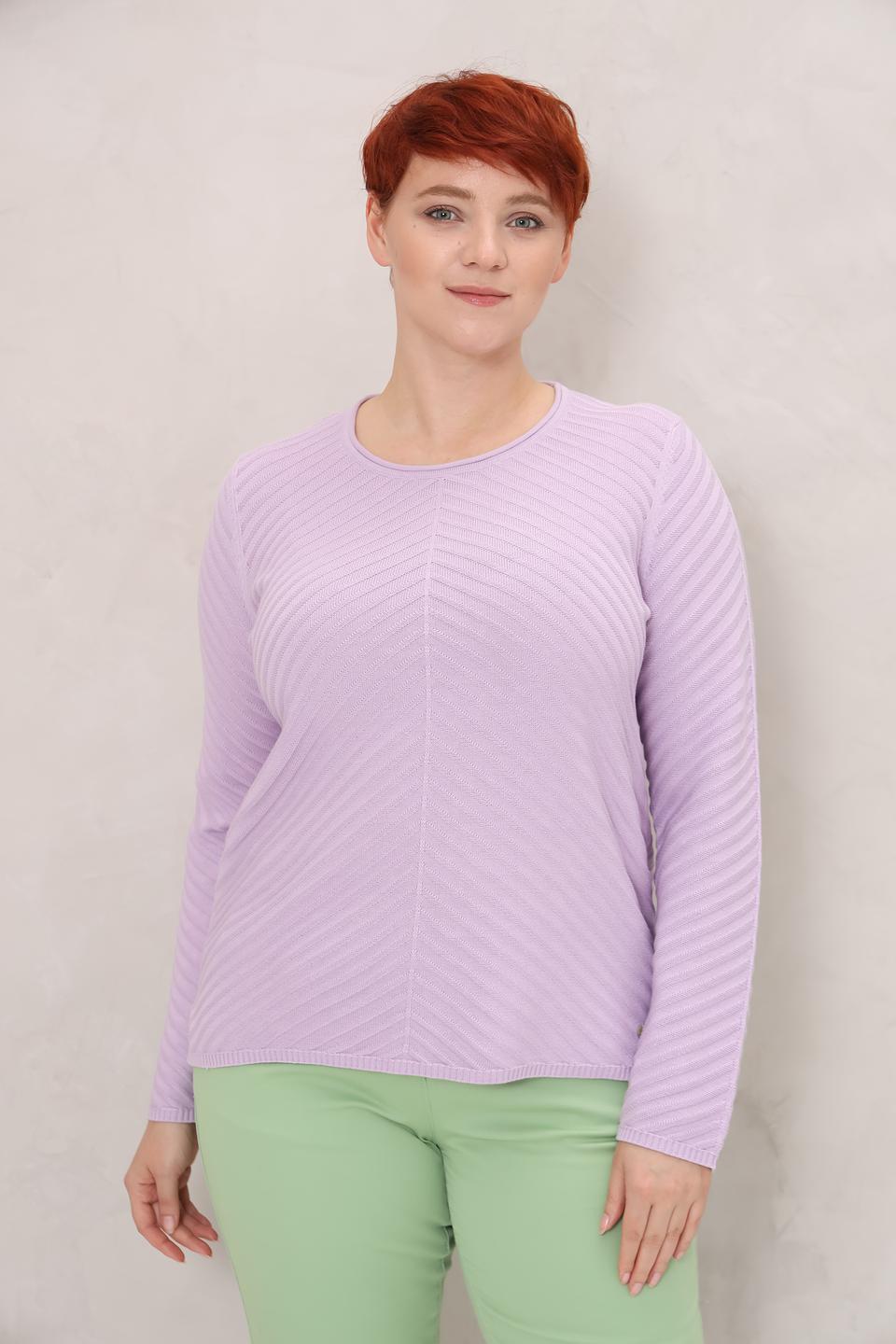 Пуловер Olsen с узором лавандовый