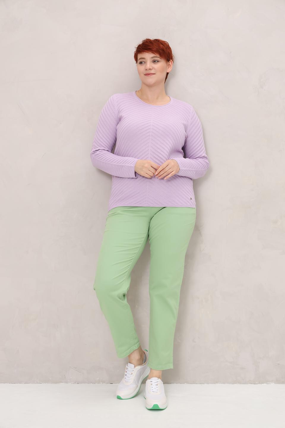 Пуловер Olsen с узором лавандовый