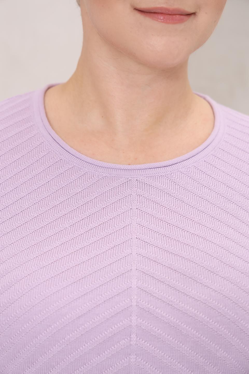 Пуловер Olsen с узором лавандовый