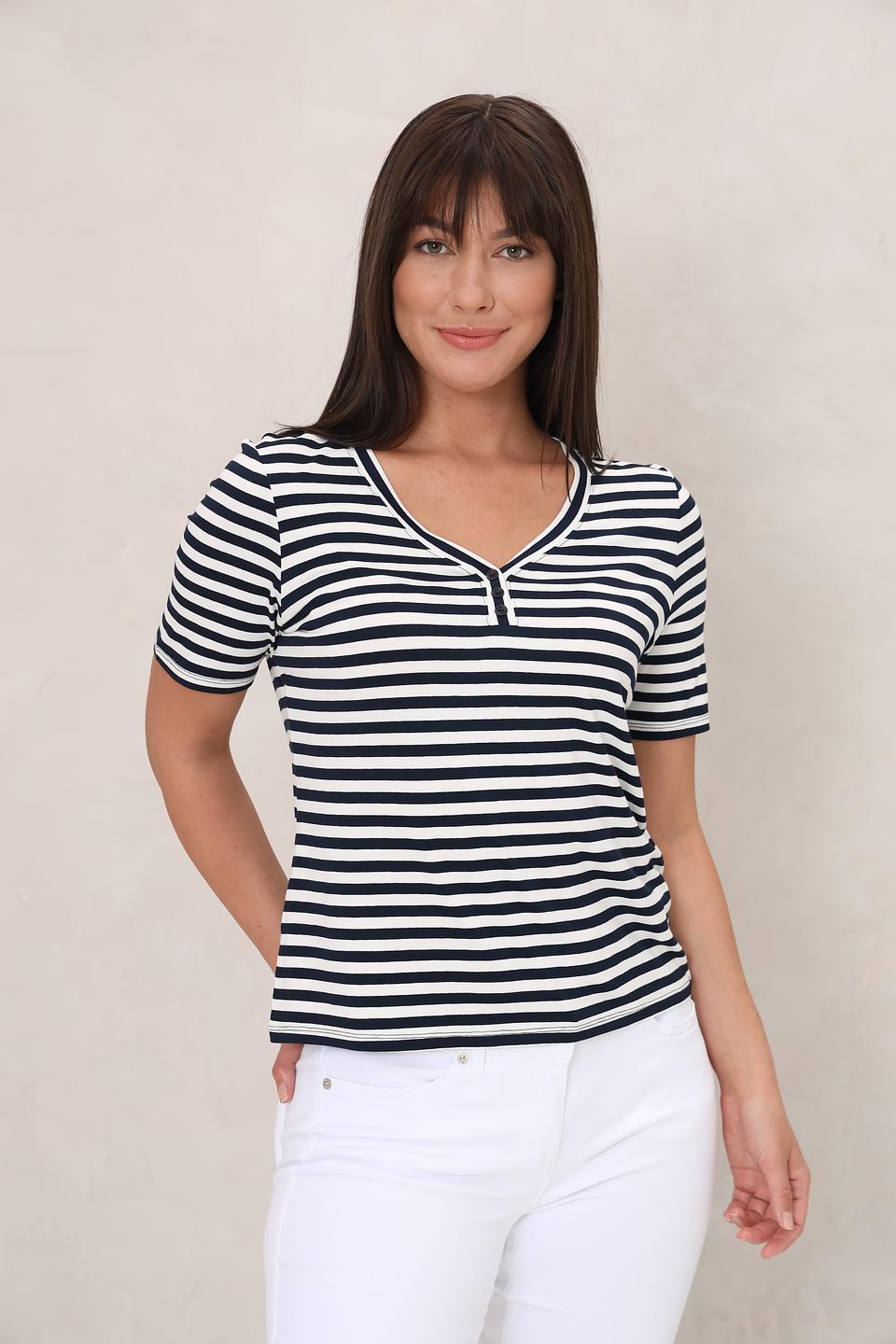 Футболка Lebek в полоску