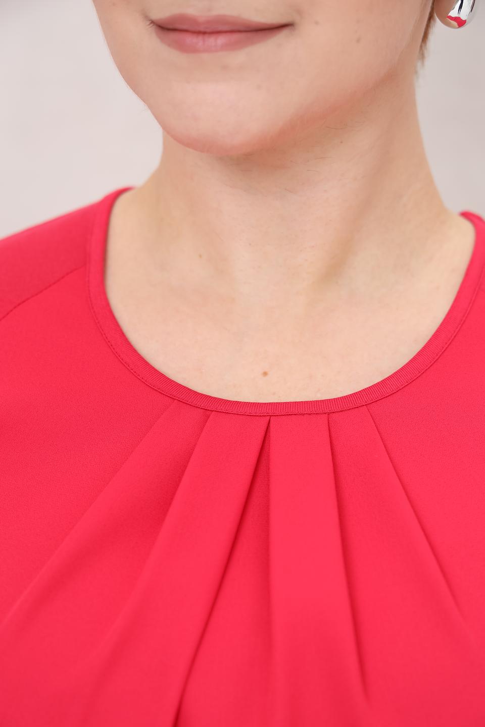 Блуза Frank Walder малиновая с драпировкой