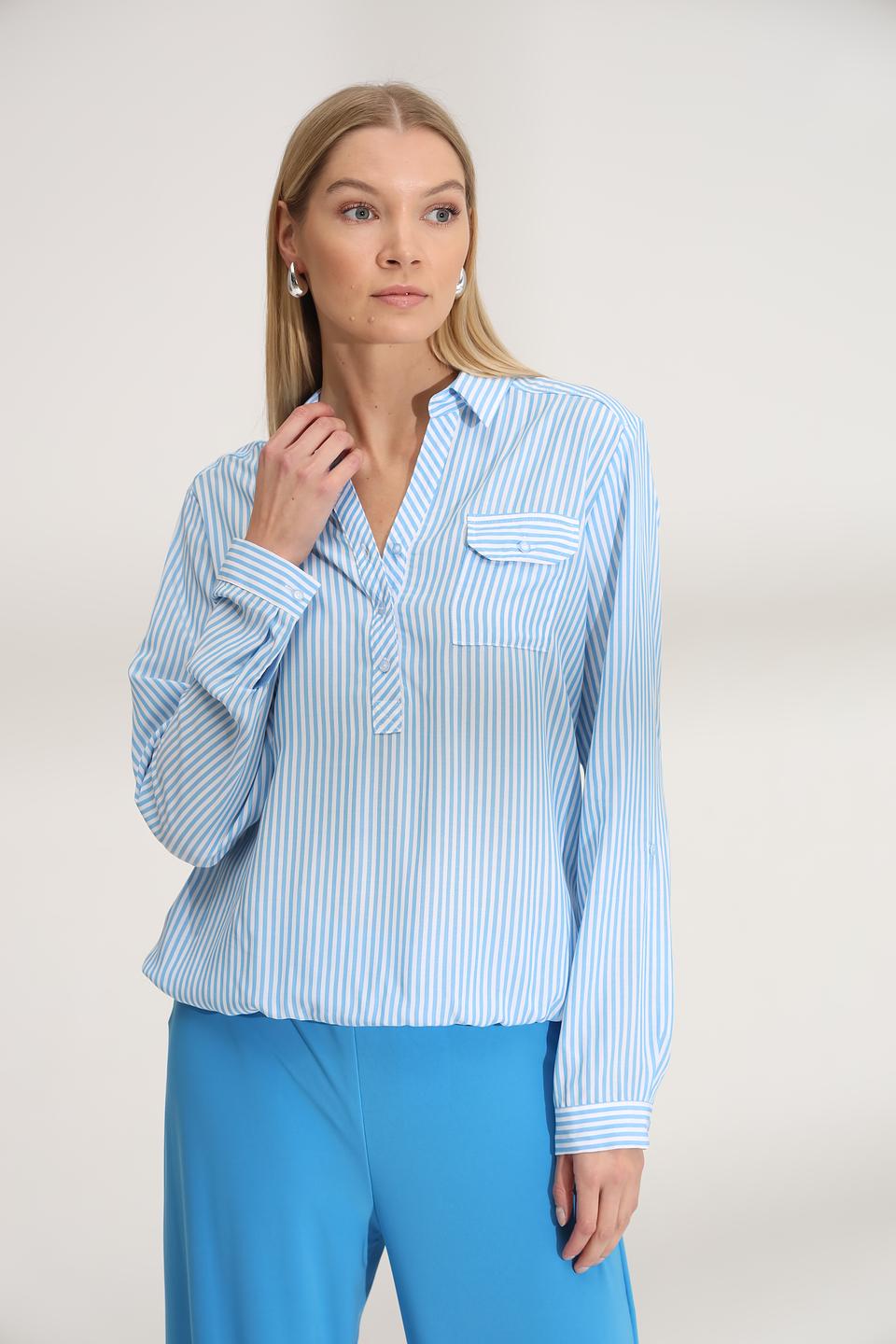 Блуза Bianca в полоску голубую