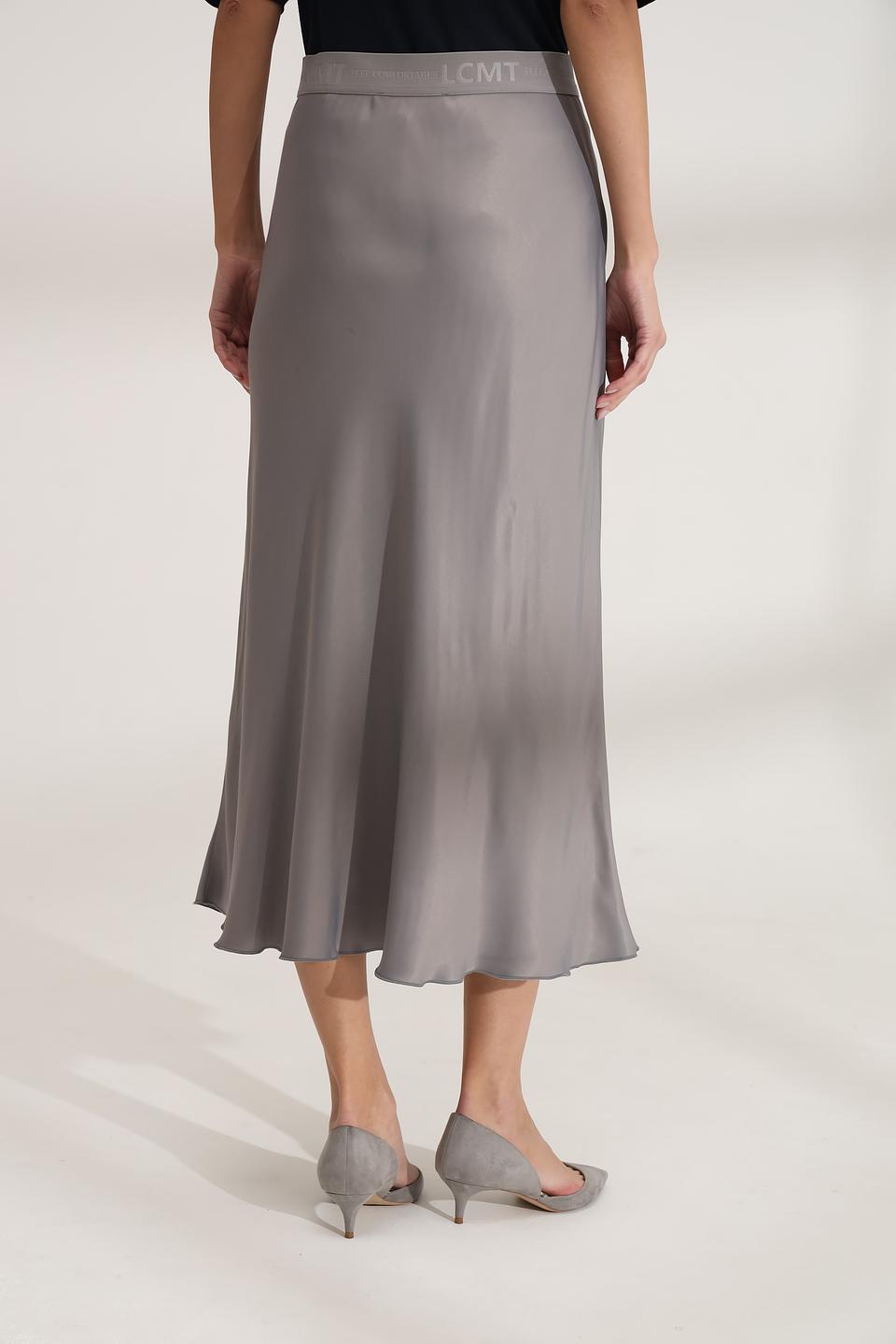 Юбка Lecomte атласная серая