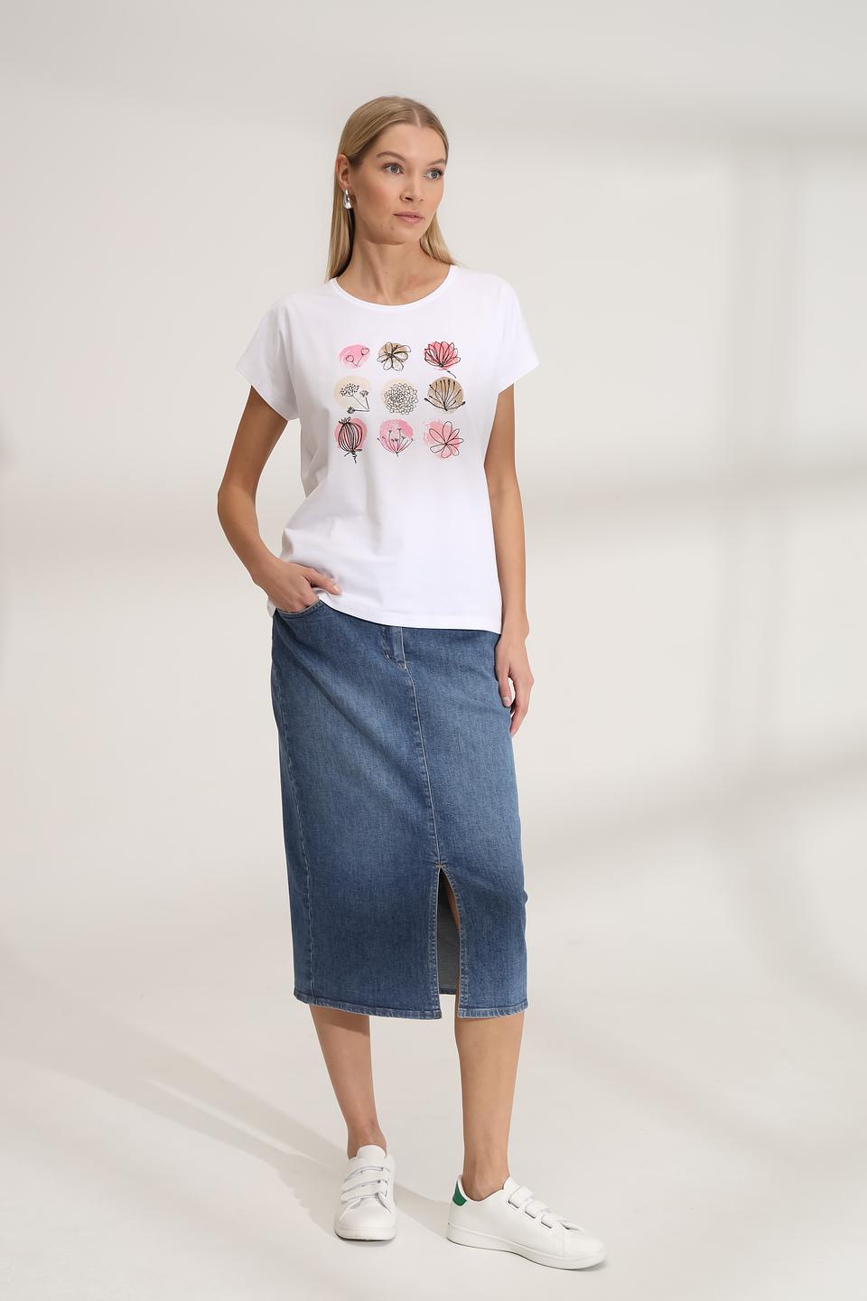 Футболка Bianca с цветочным принтом