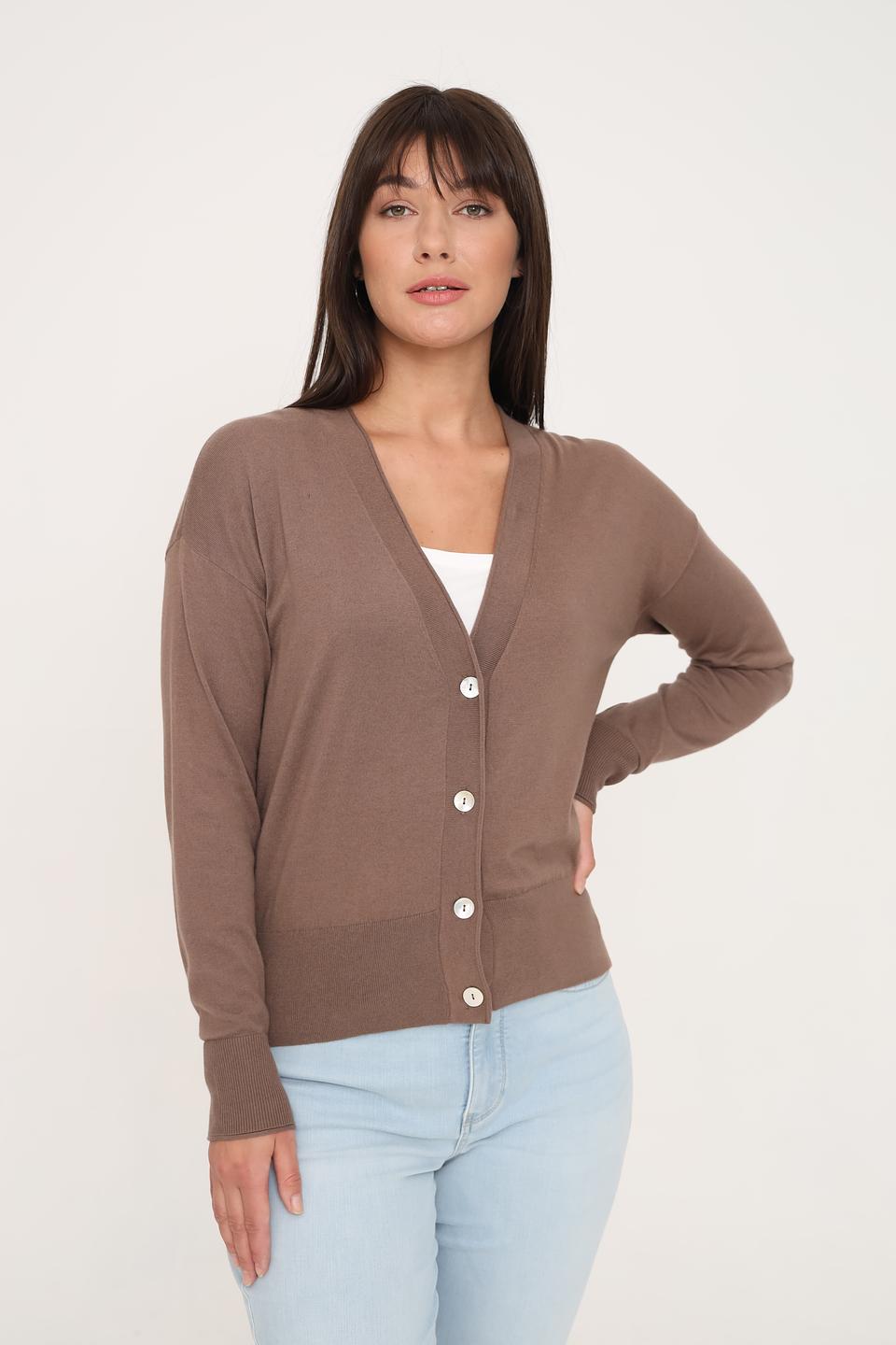 Кардиган Pezzo коричневый