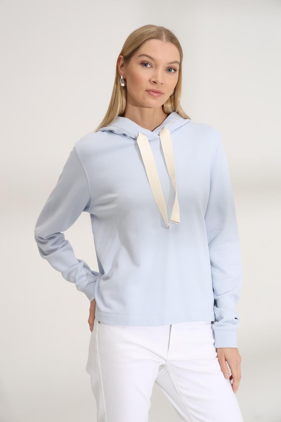 Пуловер Marc O Polo с капюшоном голубой