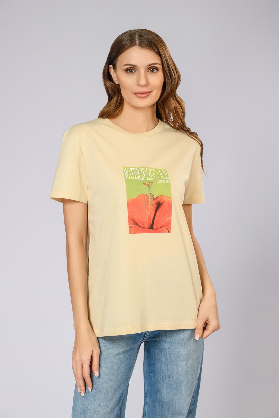 Футболка Ice Play жен. с принтом мак