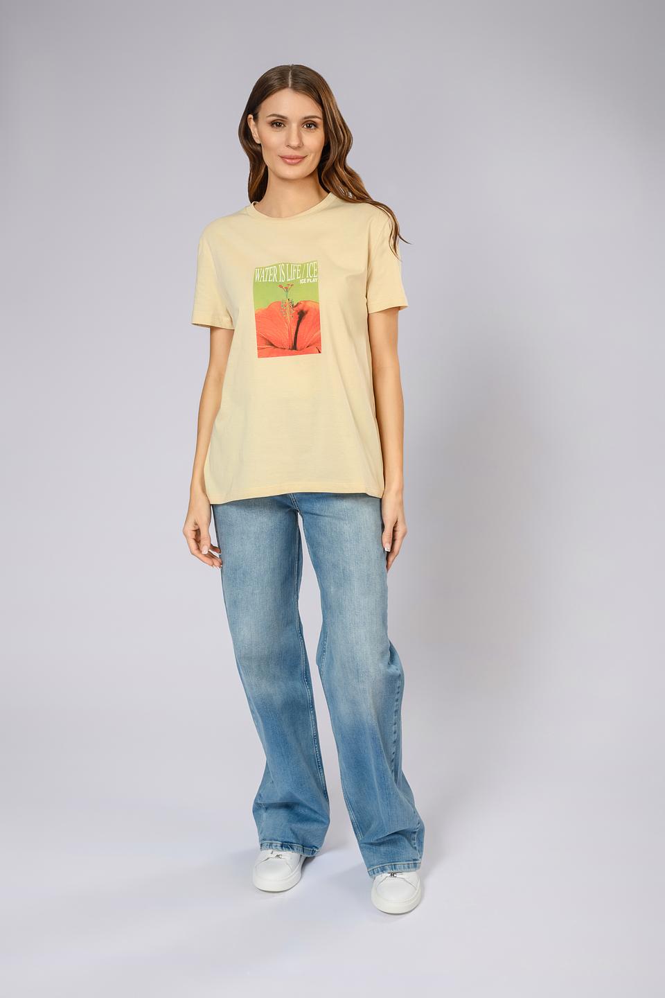 Футболка Ice Play жен. с принтом мак