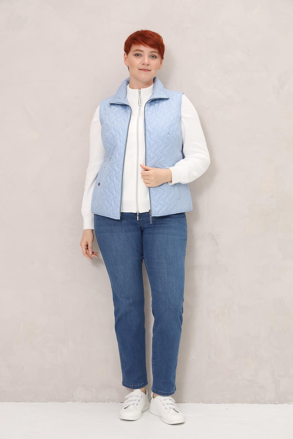 Жилет Lebek стеганый голубой
