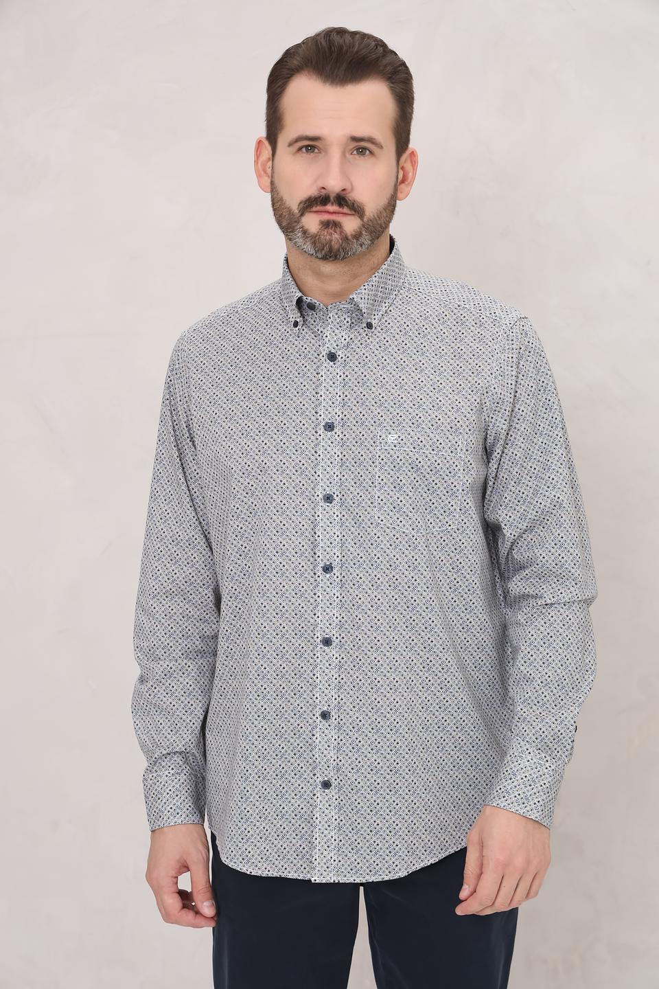 Рубашка Casa Moda с принтом серый