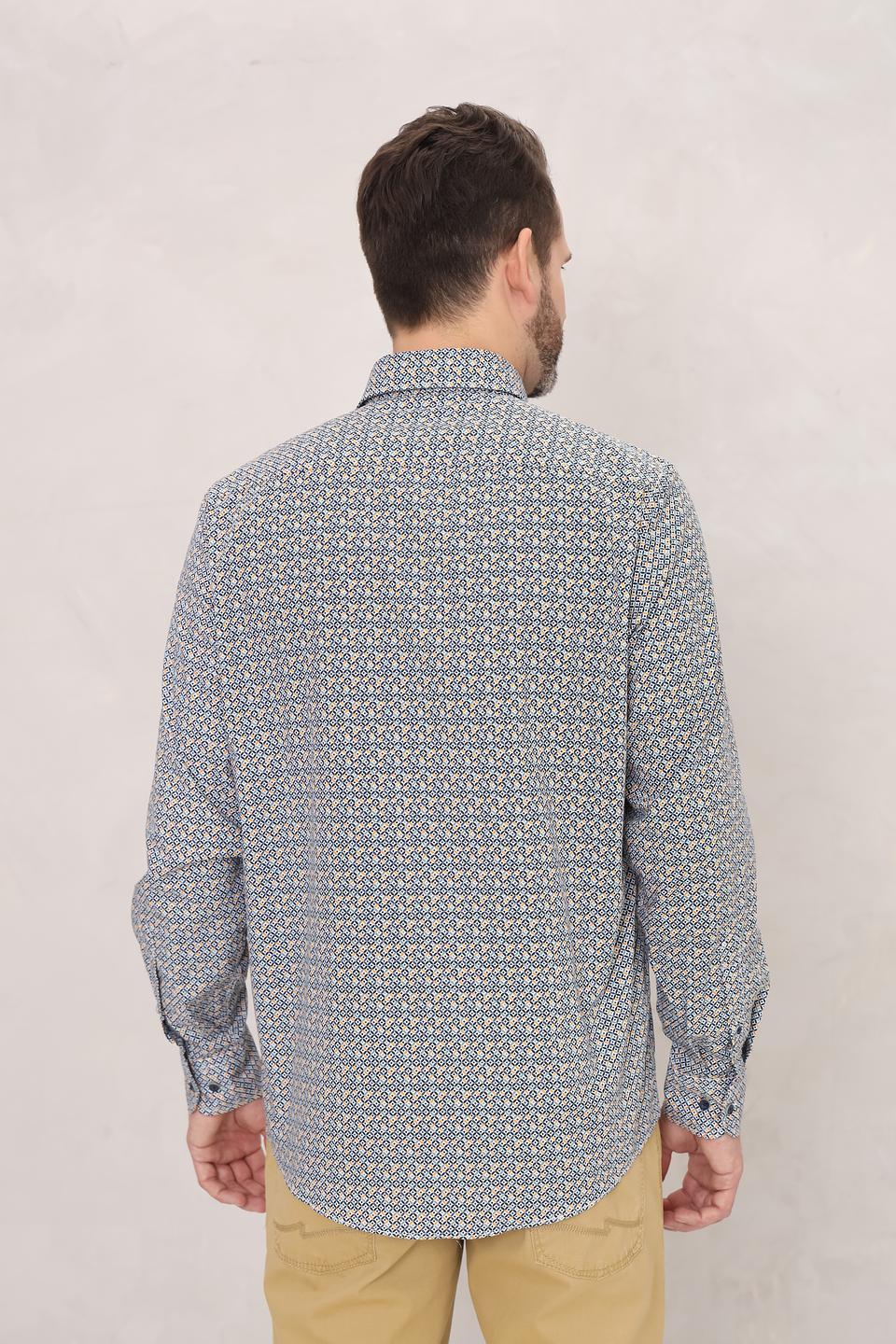 Рубашка Casa Moda с принтом голубой