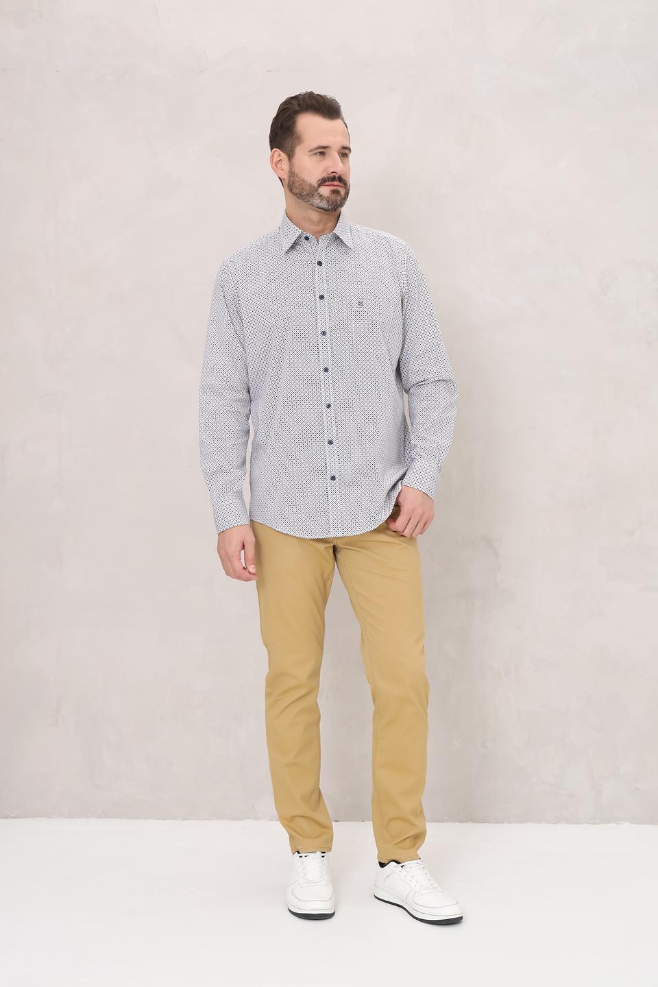 Рубашка Casa Moda с принтом голубой