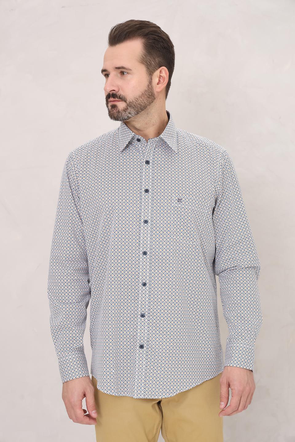 Рубашка Casa Moda с принтом голубой