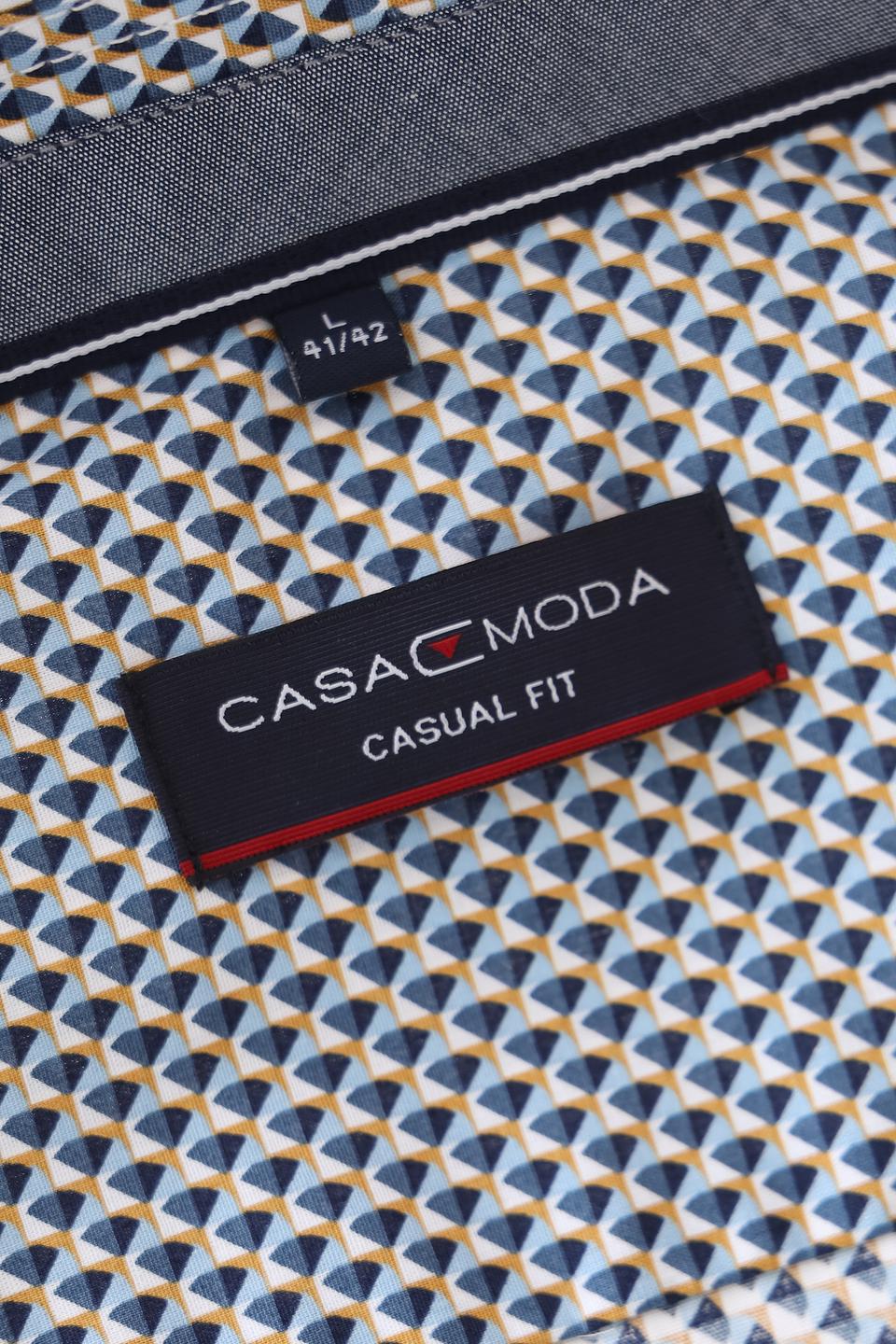 Рубашка Casa Moda в мелкий принт синий