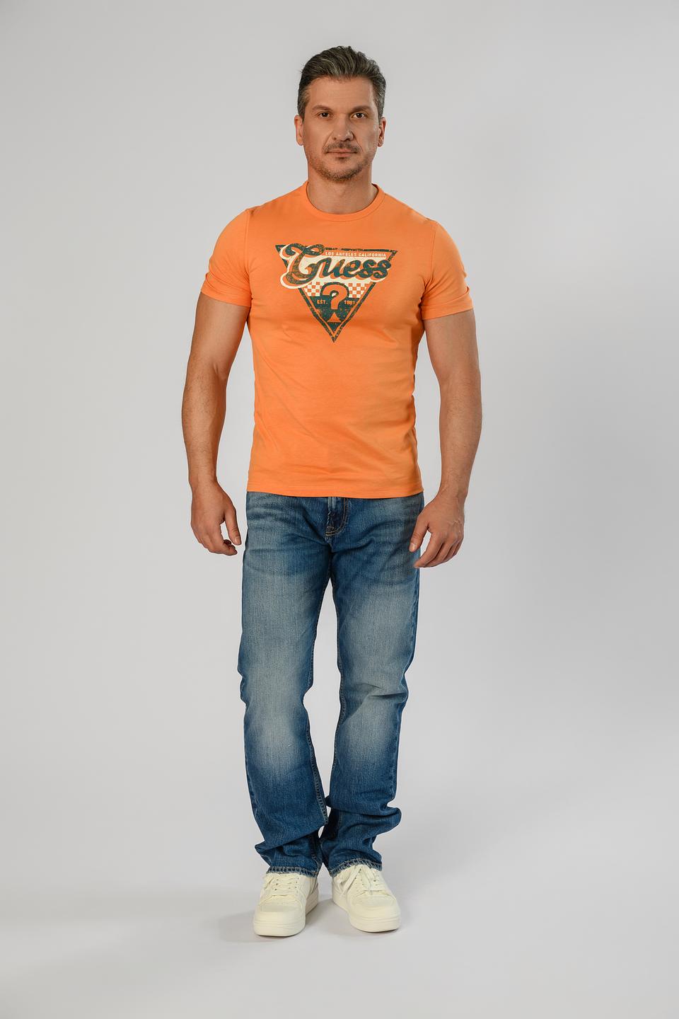 Футболка Guess оранжевая с логотипом