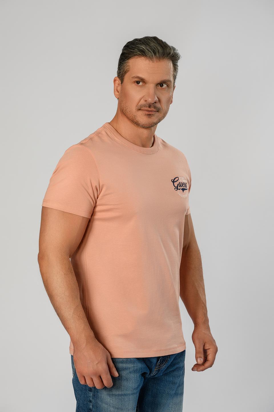 Футболка Guess с логотипом розовый
