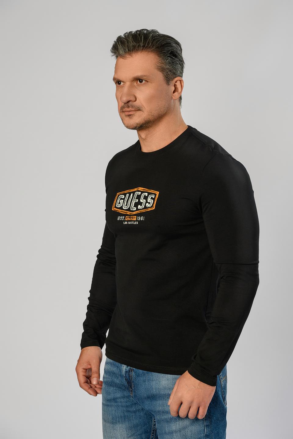 Лонгслив Guess с логотипом чёрный