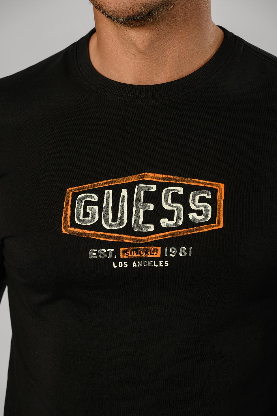 Лонгслив Guess с логотипом чёрный