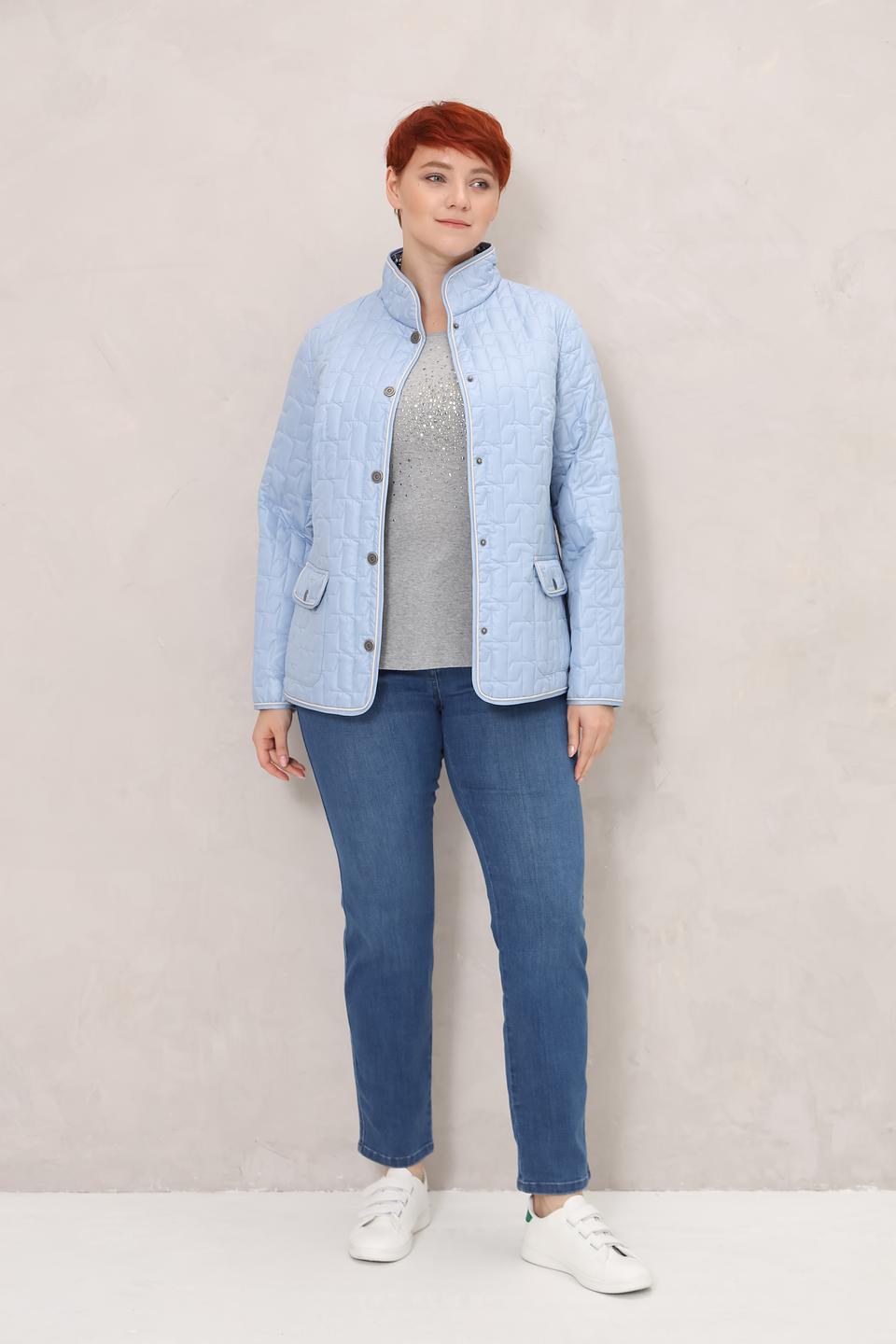 Куртка Lebek стеганая голубая