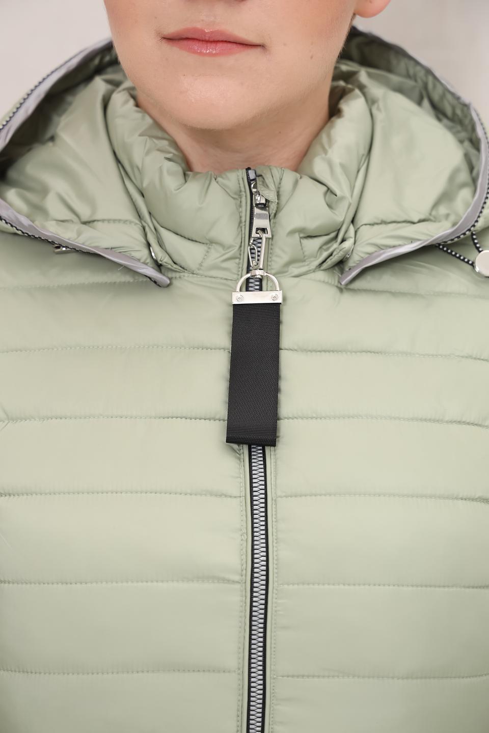 Пальто District стеганое оливковое