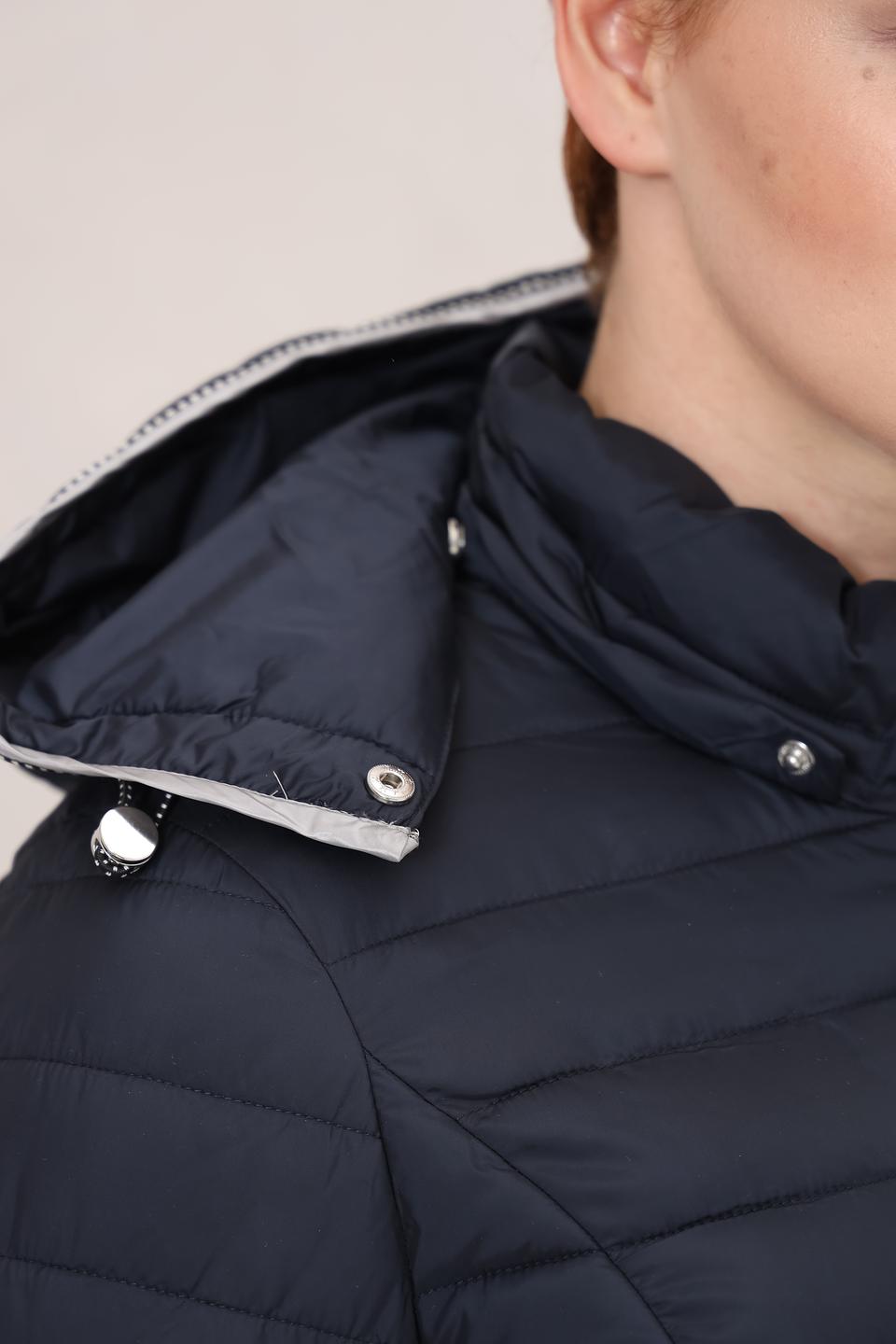 Пальто District стеганое тёмно-синее